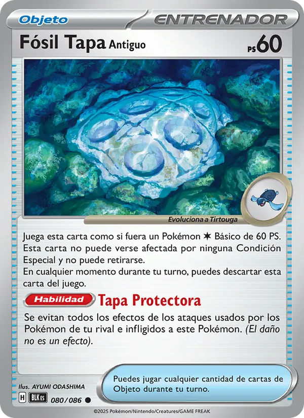 Fósil Tapa Antiguo Fulgor Negro 080/86