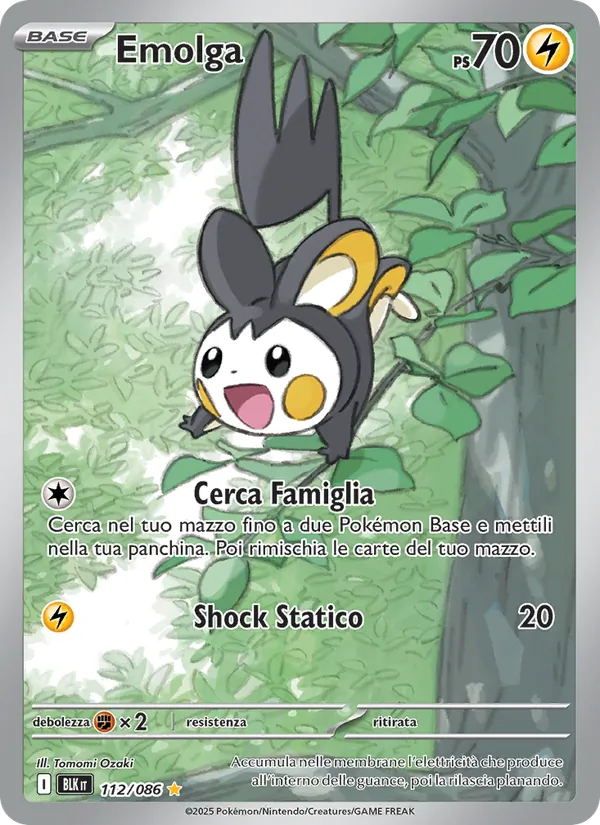 Emolga Luce Nera 112/86