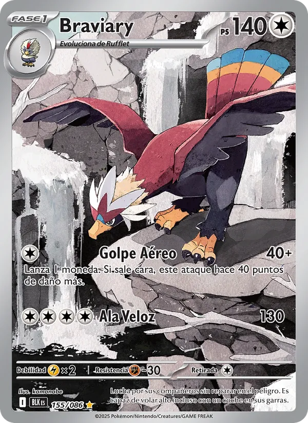 Braviary Fulgor Negro 155/86