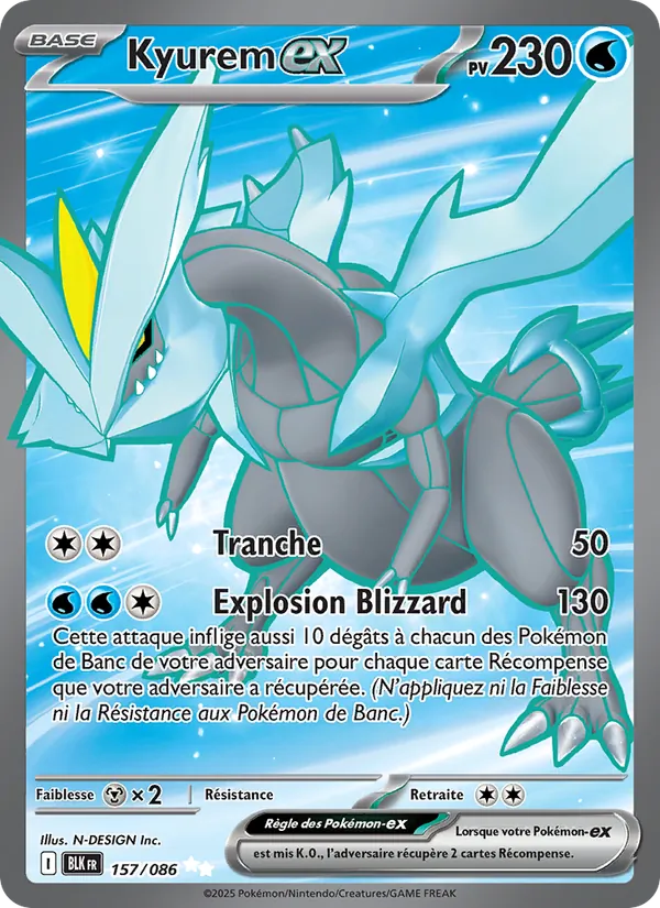 Kyurem-ex Foudre Noire 157/86