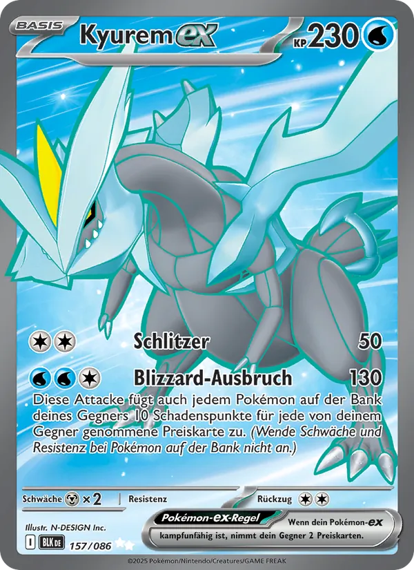 Kyurem-ex Schwarze Blitze 157/86