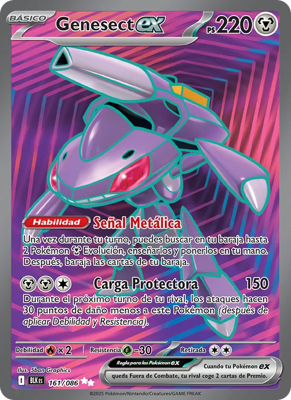 Genesect ex Fulgor Negro 161/86