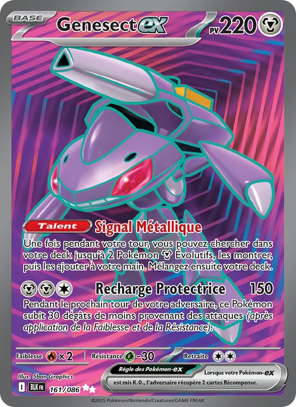 Genesect-ex Foudre Noire 161/86