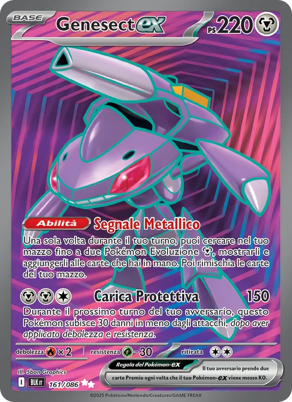 Genesect-ex Luce Nera 161/86