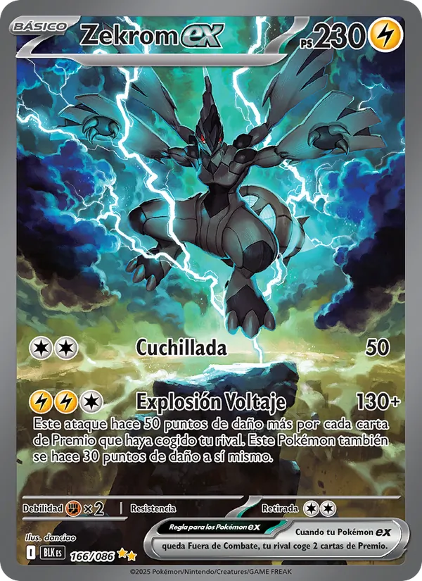 Zekrom ex Fulgor Negro 166/86