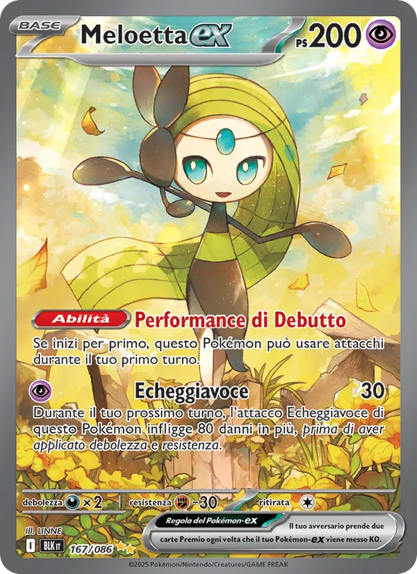 Meloetta-ex Luce Nera 167/86