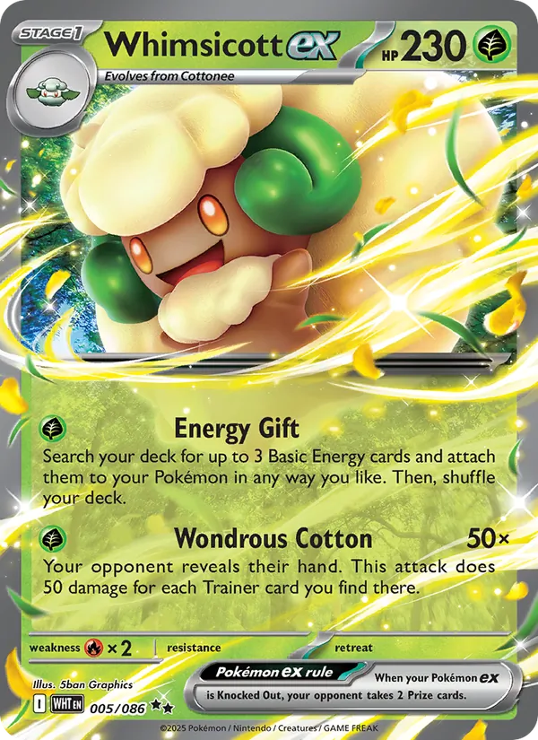 Whimsicott ex White Flare 005/86