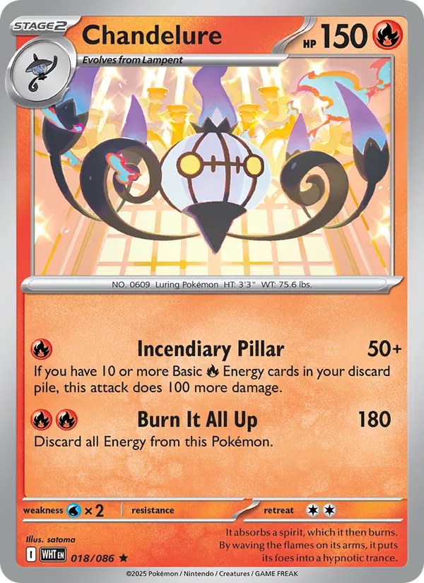 Chandelure White Flare 018/86