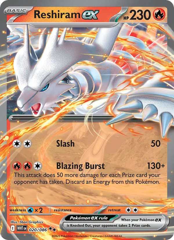 Reshiram ex White Flare 020/86