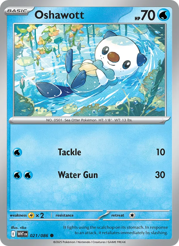 Oshawott White Flare 021/86