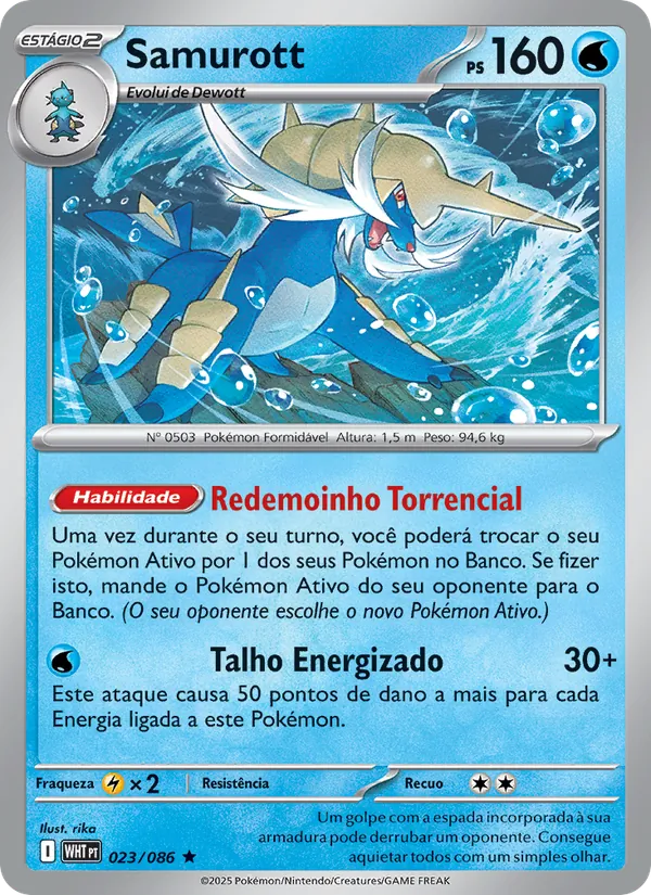 Samurott Fogo Branco 023/86