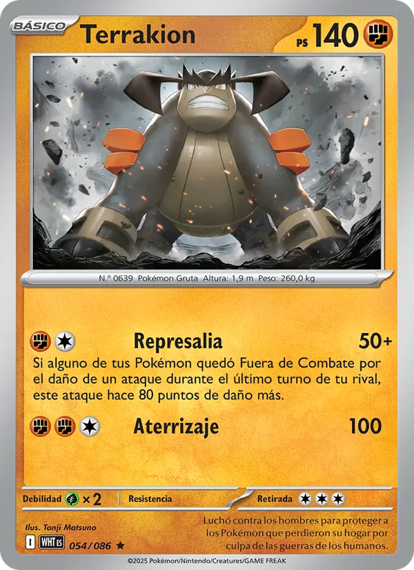 Terrakion Llama Blanca 054/86