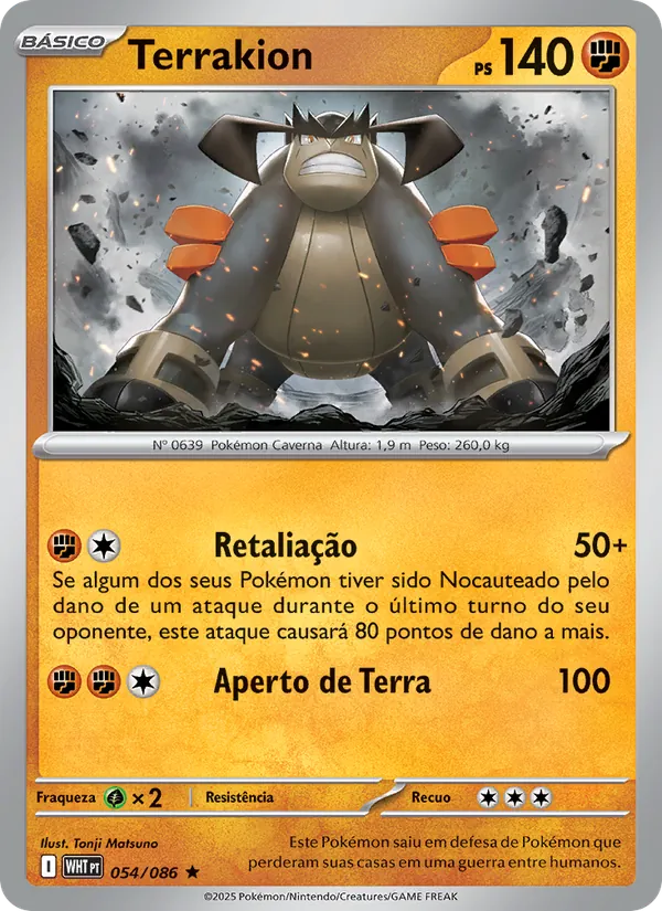 Terrakion Fogo Branco 054/86