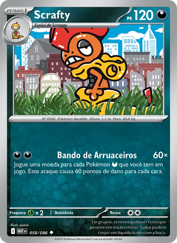 Scrafty Fogo Branco 058/86