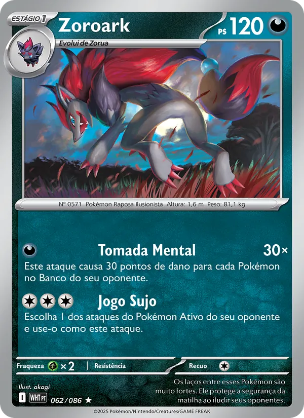 Zoroark Fogo Branco 062/86