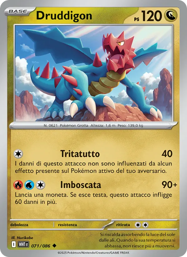 Druddigon Fuoco Bianco 071/86