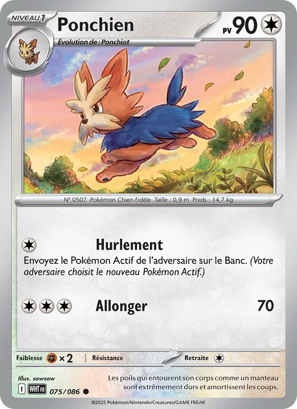 Ponchien Flamme Blanche 075/86