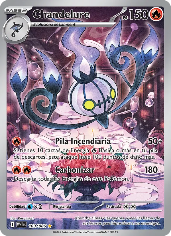 Chandelure Llama Blanca 103/86