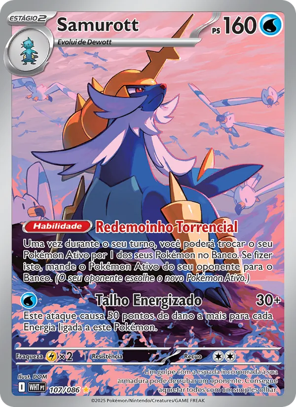 Samurott Fogo Branco 107/86