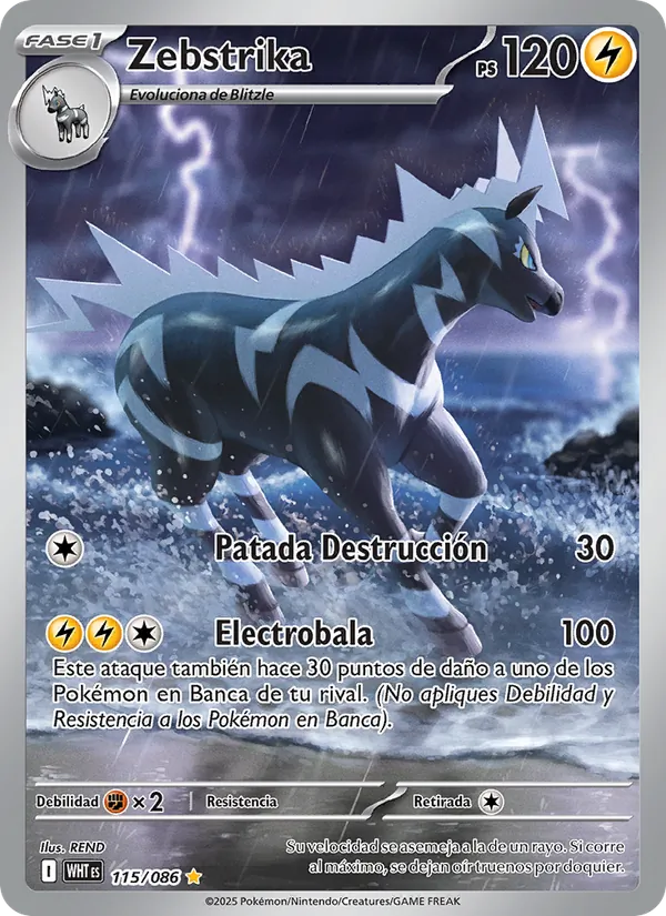 Zebstrika Llama Blanca 115/86