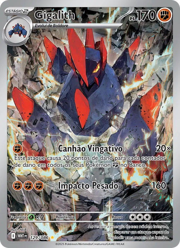 Gigalith Fogo Branco 129/86
