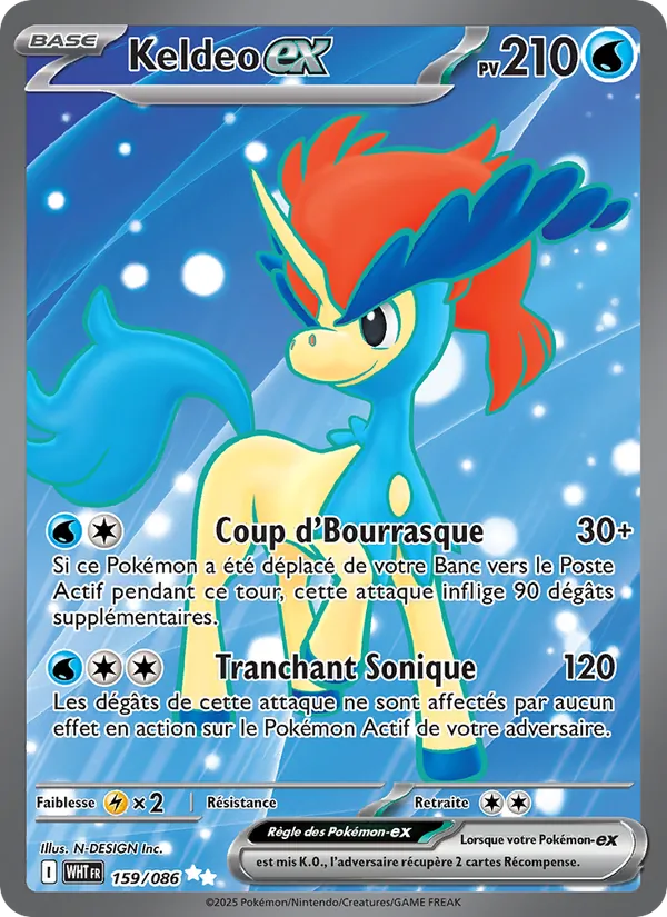 Keldeo-ex Flamme Blanche 159/86