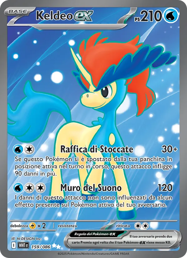Keldeo-ex Fuoco Bianco 159/86