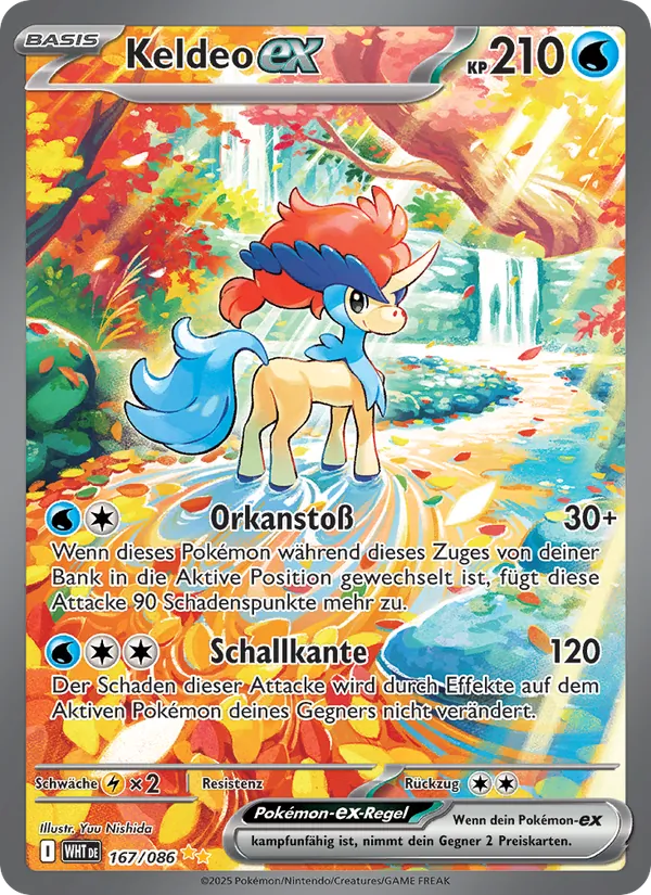 Keldeo-ex Weiße Flammen 167/86