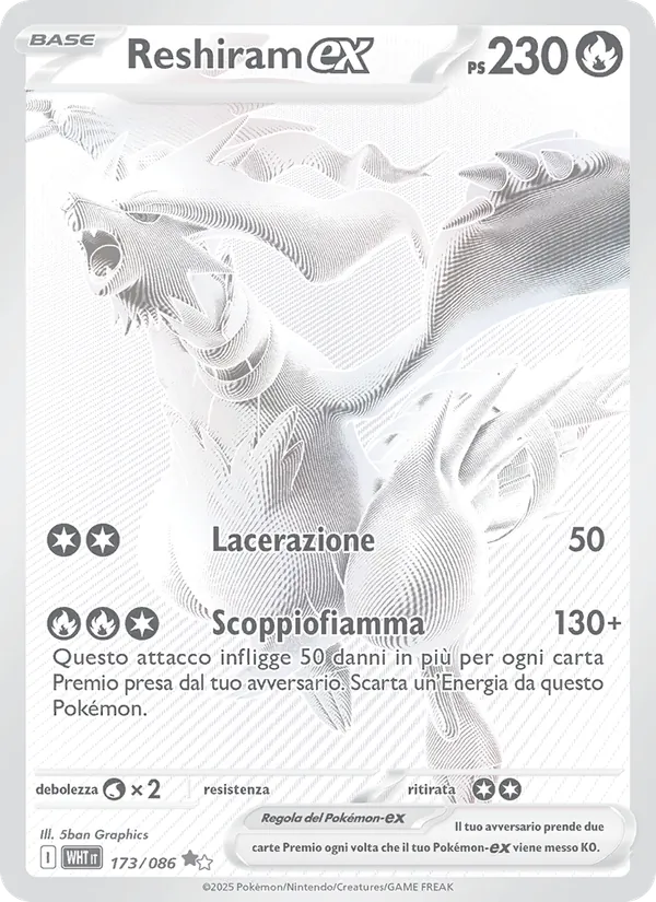 Reshiram-ex Fuoco Bianco 173/86