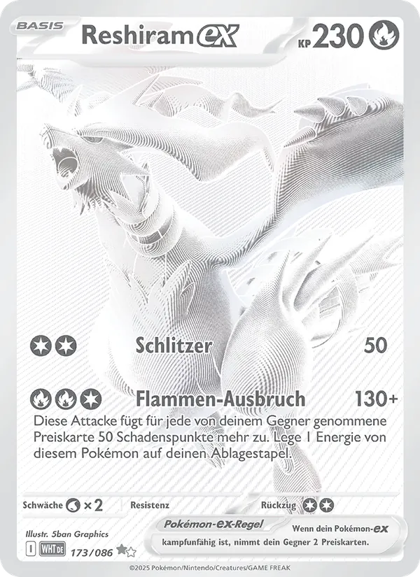 Reshiram-ex Weiße Flammen 173/86