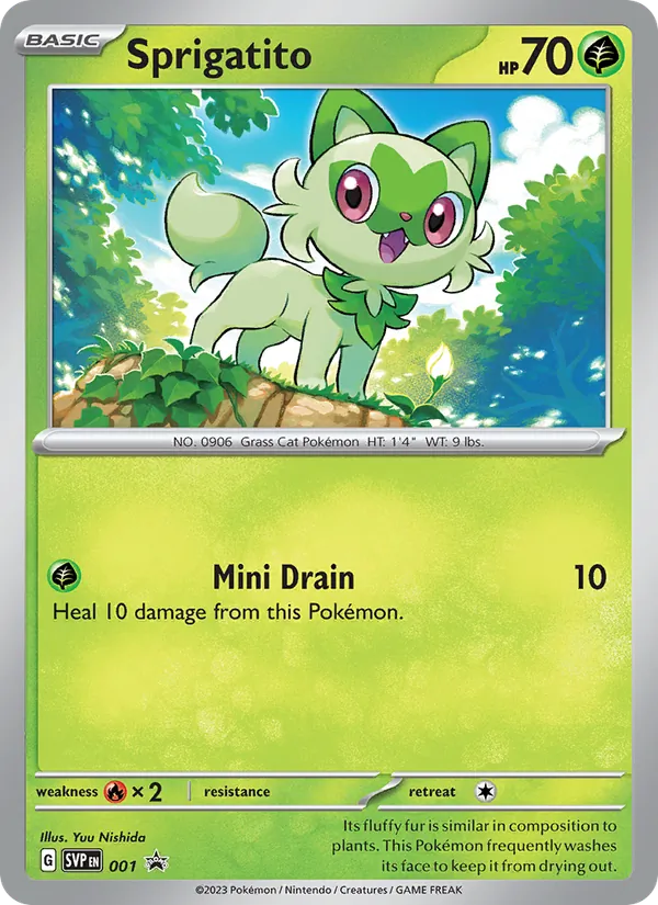 Sprigatito SVP Black Star Promos 001/225