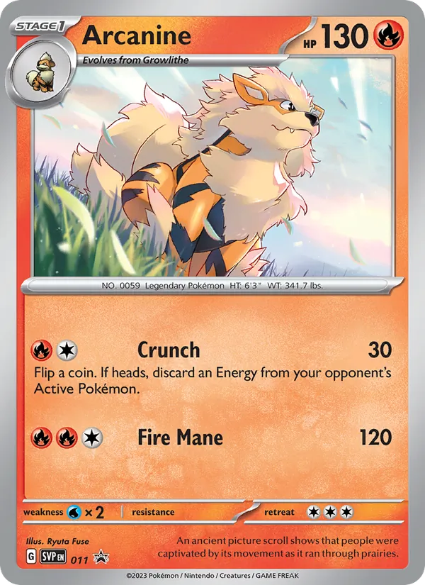 Arcanine SVP Black Star Promos 011/225