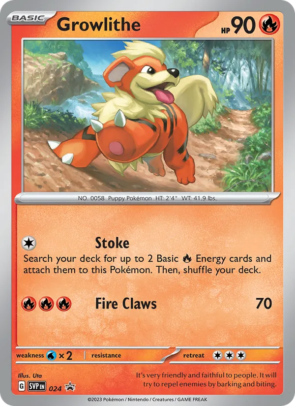 Growlithe SVP Black Star Promos 024/225
