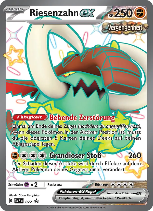Riesenzahn-ex SVP Black Star Promos 072/225