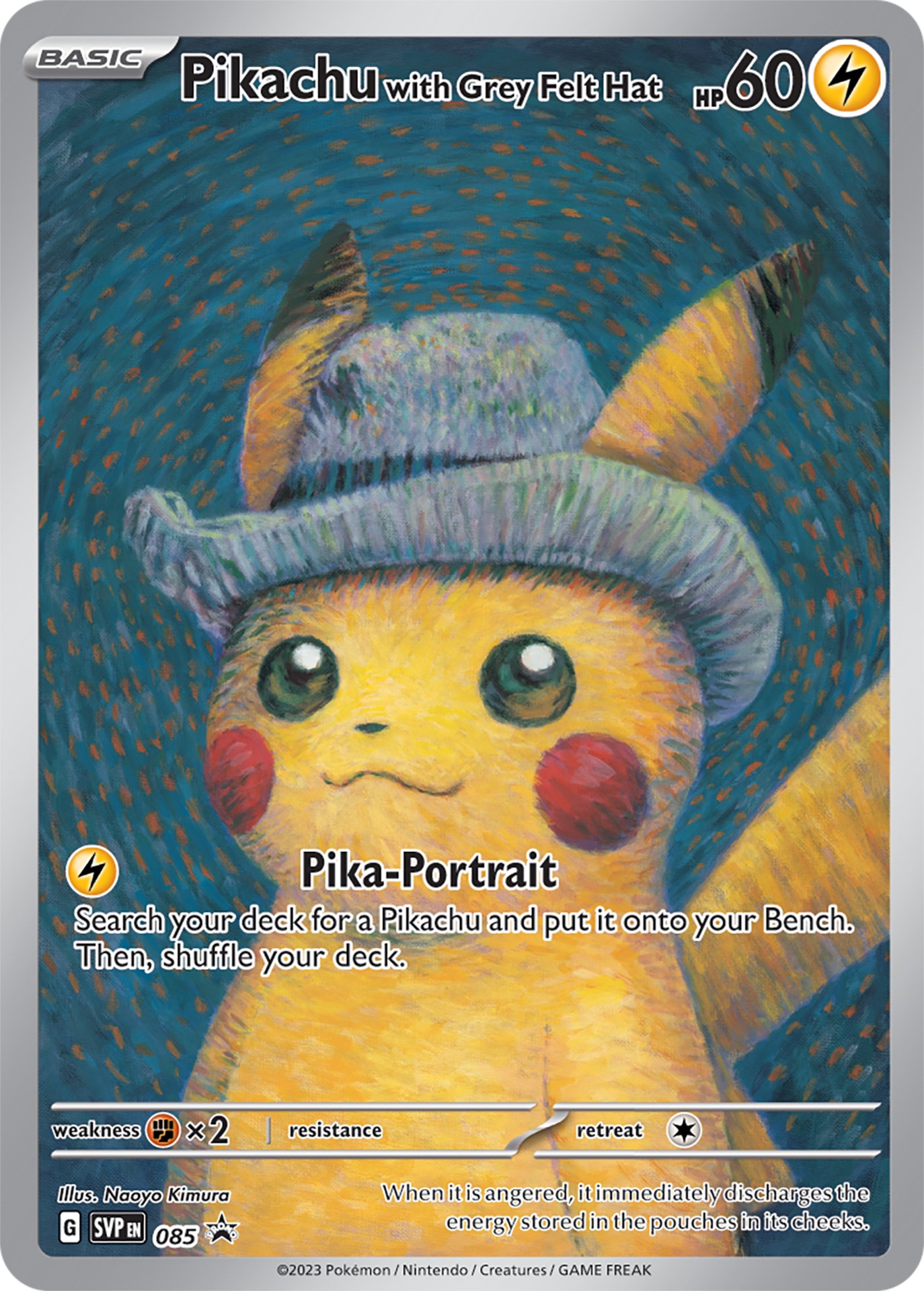 Pikachu with Grey Felt Hat SVP Black Star Promos 085/225