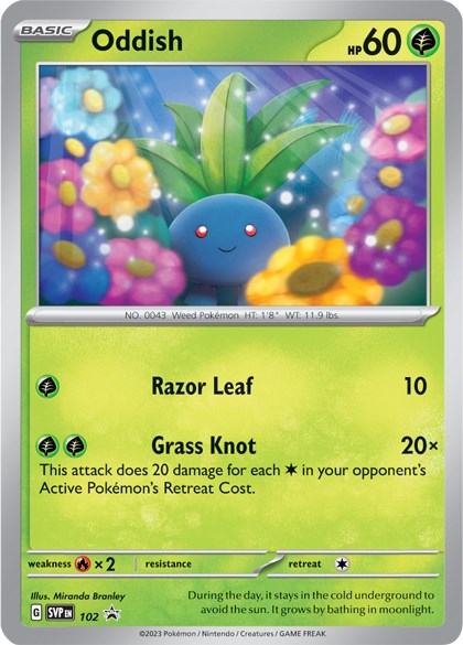 Oddish SVP Black Star Promos 102/225