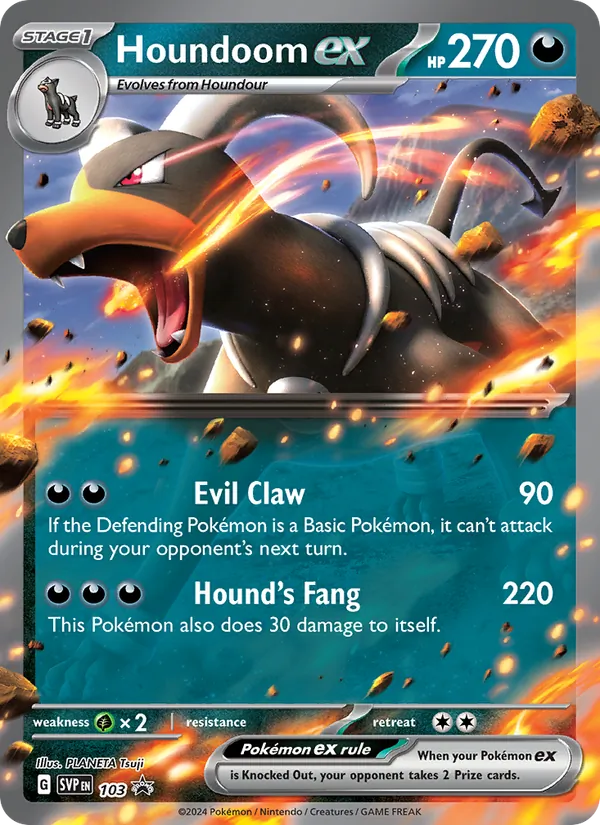 Houndoom ex SVP Black Star Promos 103/225