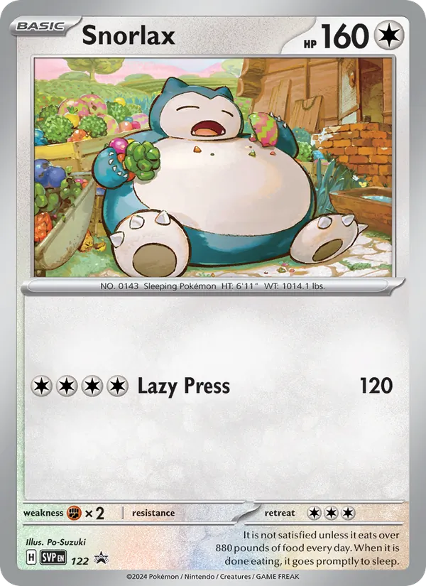 Snorlax SVP Black Star Promos 122/225