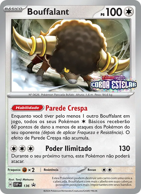 Bouffalant SVP Black Star Promos 136/225
