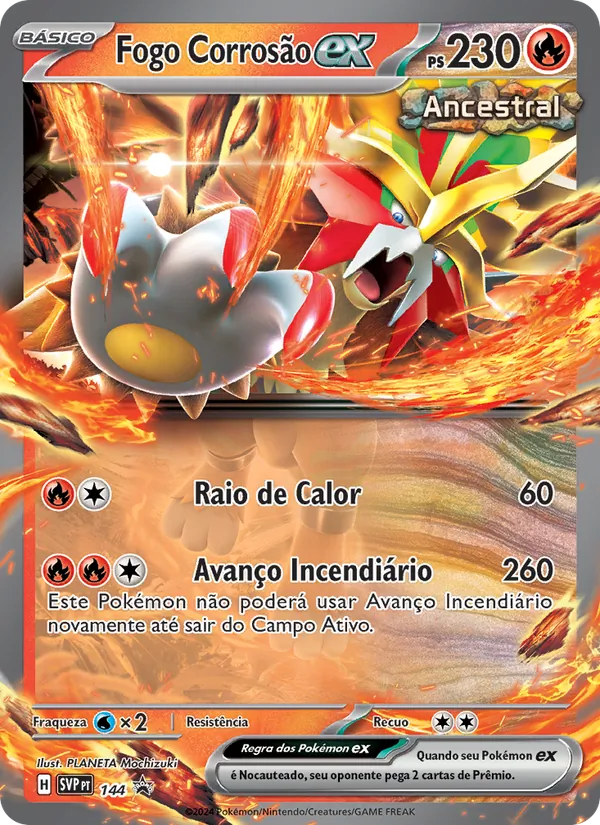 Fogo Corrosão ex SVP Black Star Promos 144/225
