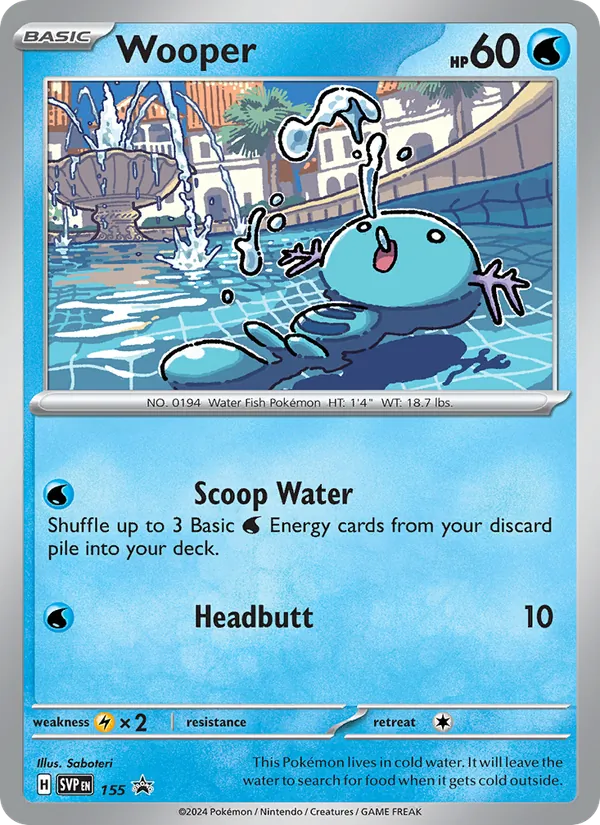 Wooper SVP Black Star Promos 155/225