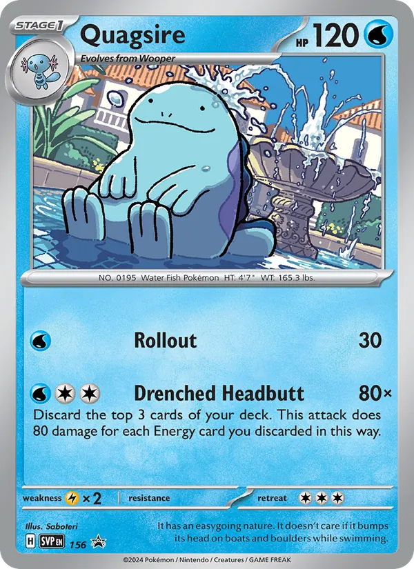 Quagsire SVP Black Star Promos 156/225