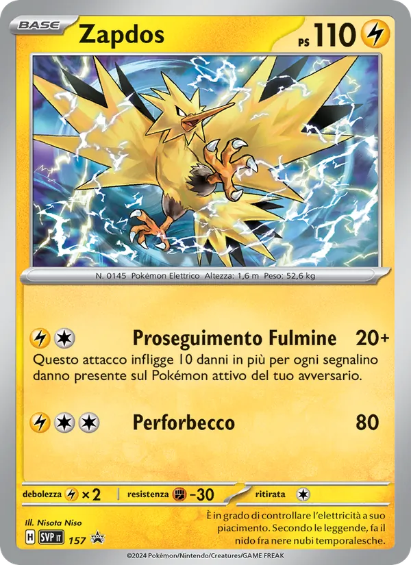 Zapdos SVP Black Star Promos 157/225