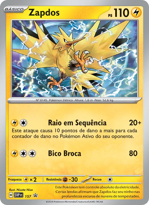 Zapdos SVP Black Star Promos 157/225
