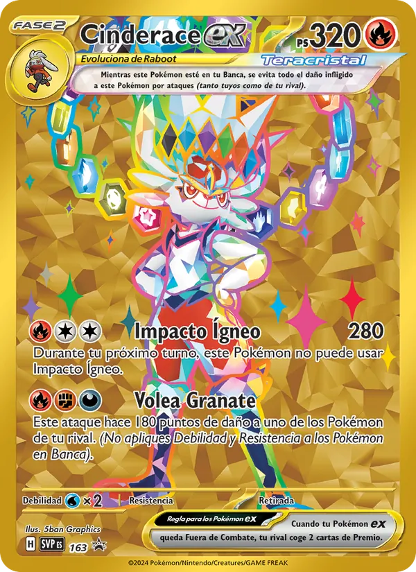 Cinderace ex SVP Black Star Promos 163/225