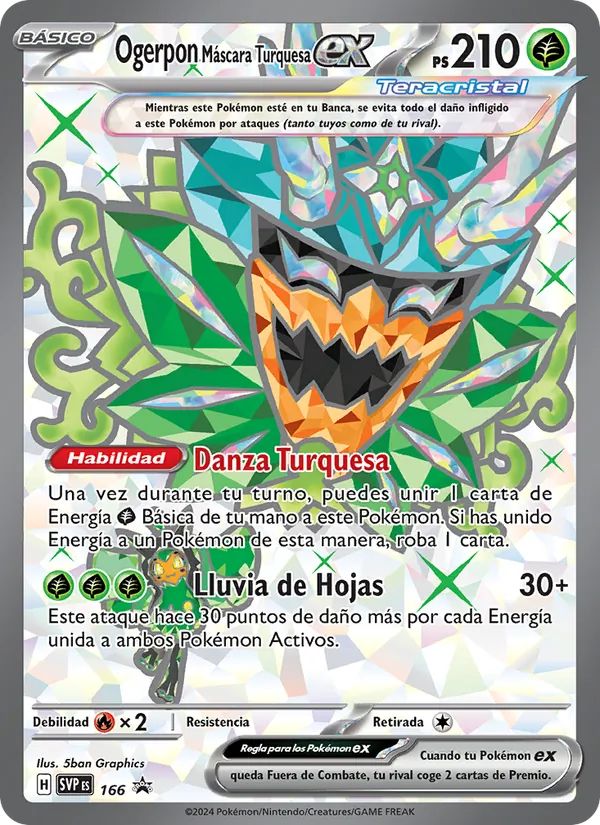 Ogerpon Máscara Turquesa ex SVP Black Star Promos 166/225