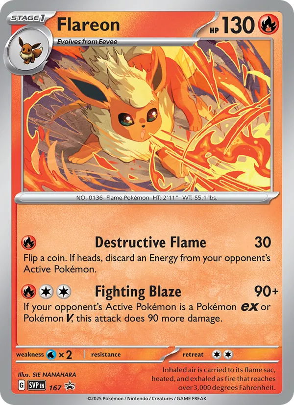Flareon SVP Black Star Promos 167/225