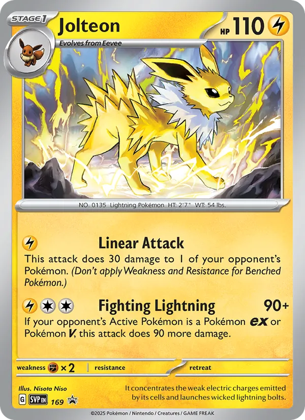 Jolteon SVP Black Star Promos 169/225