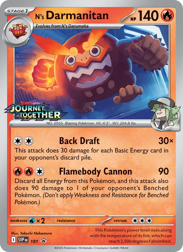 N's Darmanitan SVP Black Star Promos 181/225