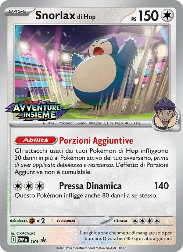 Snorlax di Hop SVP Black Star Promos 184/225